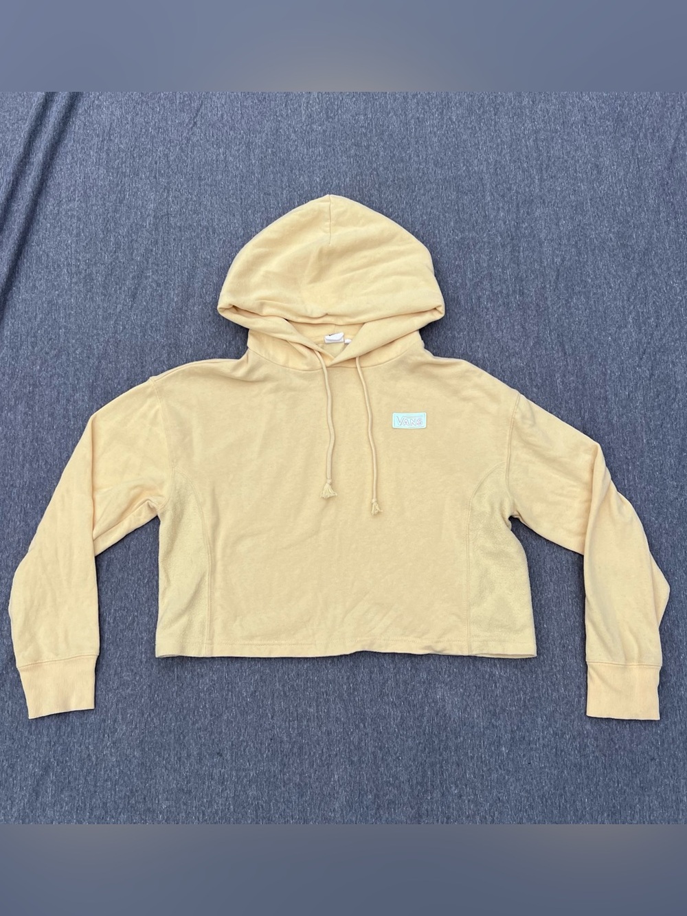 Vans Cropped Yellow Hoodie - Women’s Small - Drawstring Hoodie Pullover